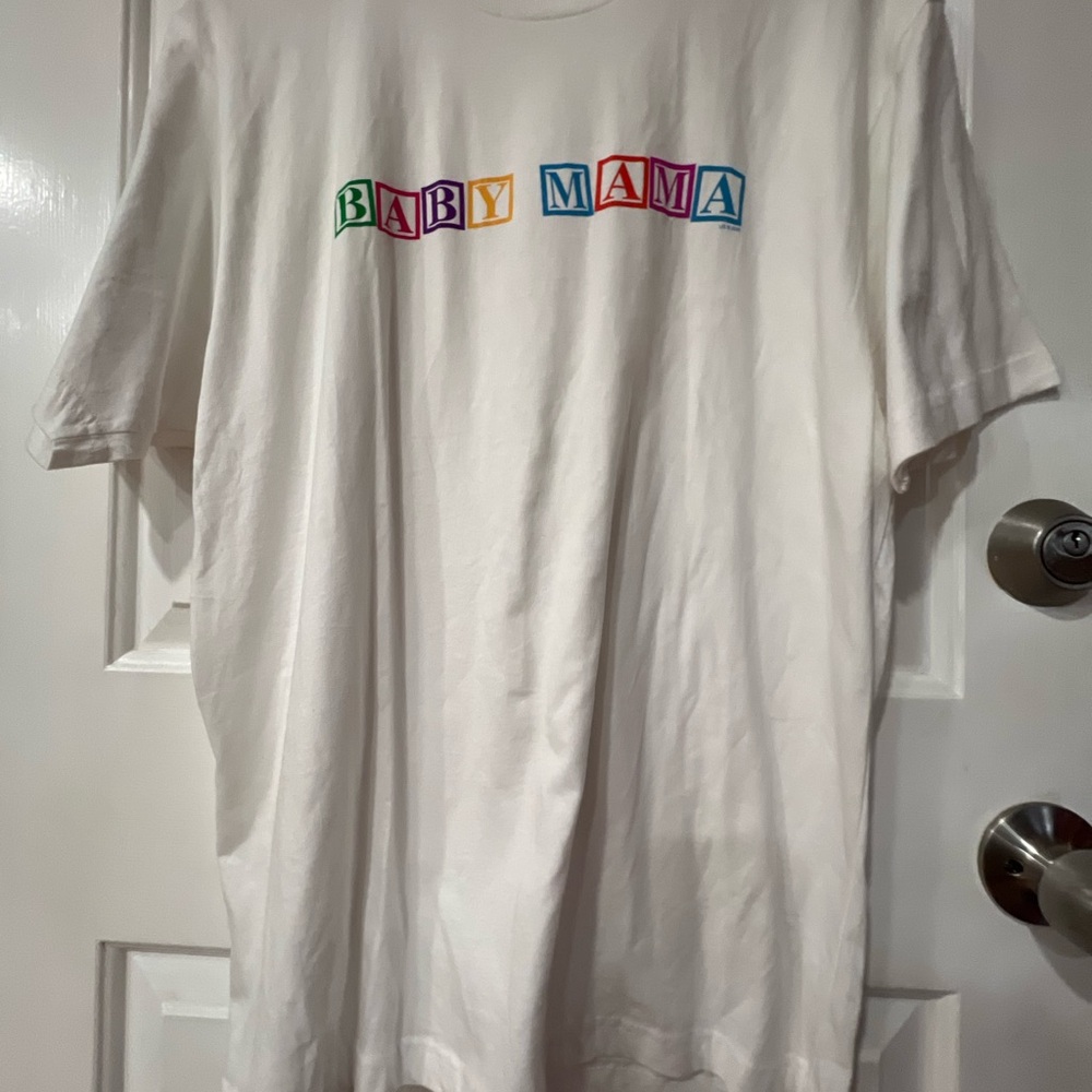 Anvil White T-Shirt with Red Tag